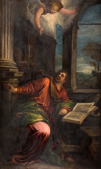 Johannes den guddommelige, 1592. av Francesco Bassano the Younger