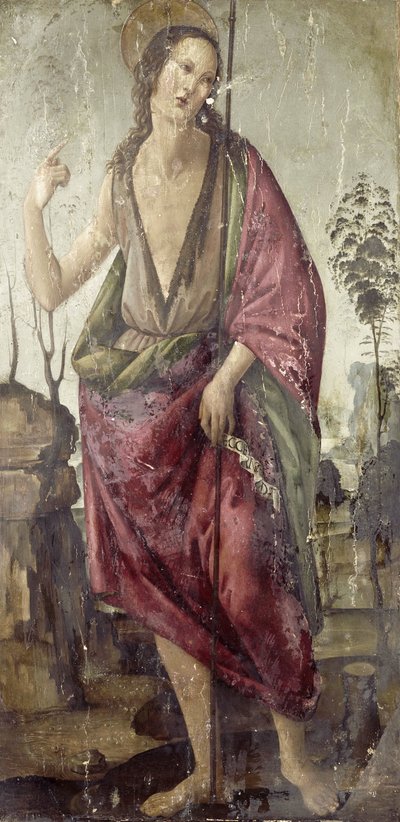 døperen Johannes av Francesco Botticini (attributed to)