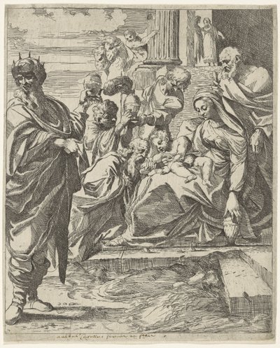 Tilbedelse av kongene av Francesco Brizio (attributed to)