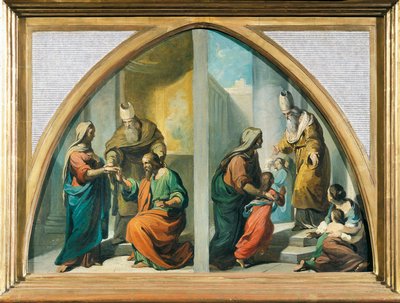 Vielse og presentasjon av Jomfru Maria ved tempelet av Francesco Coghetti