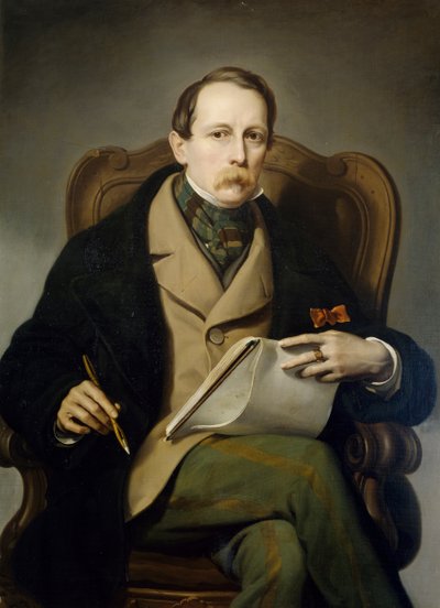 Selvportrett, av Francis Coghetti (1802-1875) av Francesco Coghetti