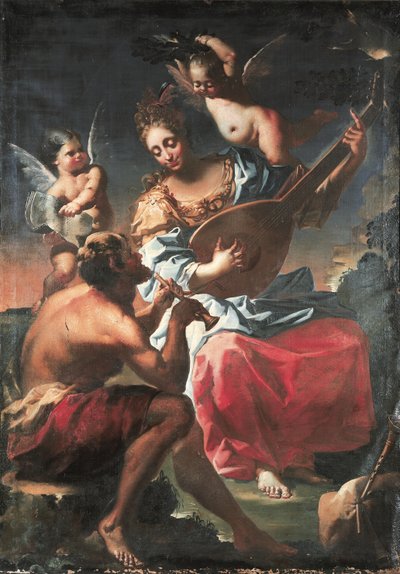 Allegory of Music (olje på lerret) av Francesco Conti