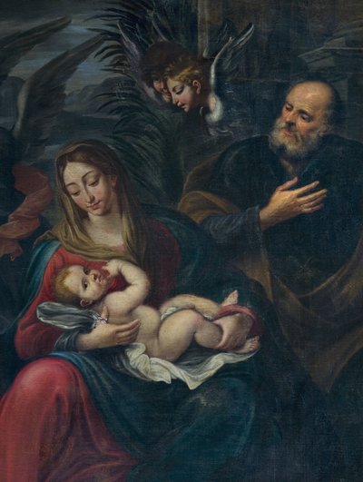 Tilbedelse av hyrdene, detalj av Francesco Fabbrica
