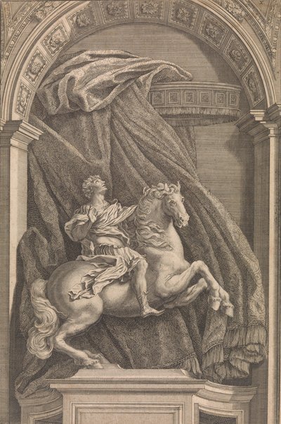 Rytterstatue av Konstantin den store, 1690-1740. av Francesco Faraone Aquila