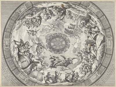 Kuppeldekorasjon med gammeltestamentlige figurer og engler Cupola prima di musaico capella del SS.mo Crucifisso (...) (tittel på objekt) Kuppeldekorasjoner i Peterskirken (serietittel) av Francesco Faraone Aquila