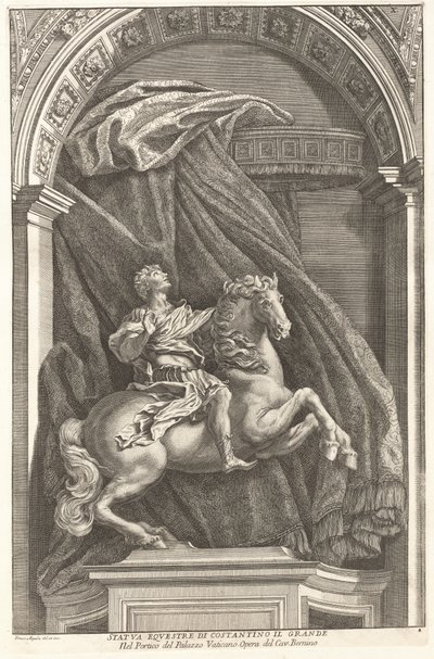 Statue av Konstantin, 1704-1742. av Francesco Faraone Aquila