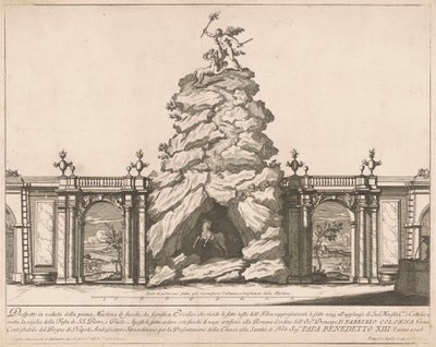 Prima Macchina for Chinea av 1726: Hercules and the Hydra, 1726. av Francesco Faraone Aquila
