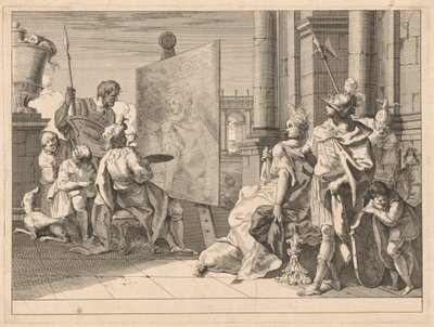 Alexander den store og Campaspe i studioet i Apelles av Francesco Fontebasso
