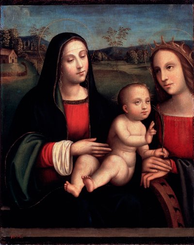 Jomfru og barn, 1400- eller begynnelsen av 1500-tallet av Francesco Francia