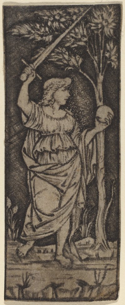 Allegorisk figur: Kvinne med sverd og sfære av Francesco Francia or Peregrino da Cesena