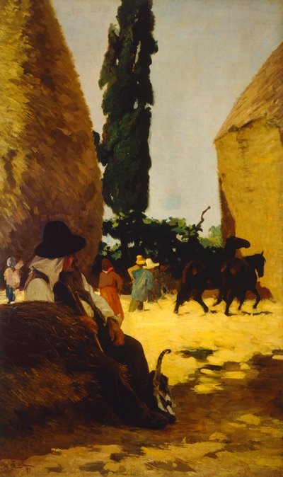 Bista, bestefar av Francesco Gioli (1846-1922), olje på lerret av Francesco Gioli