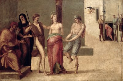 The Martyrium of St. Agnes (panel) av Francesco Granacci