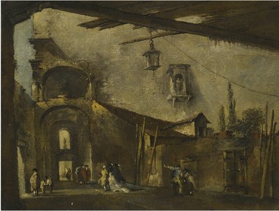 En gate i Venezia av Francesco Guardi