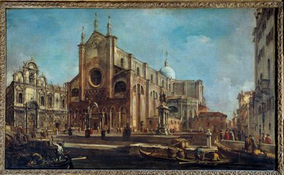 Campo av kirken Giovanni og Paolo med Scuola di San Marco i Venezia rundt 1766-1770. Maleri av Francesco Guardi av Francesco Guardi