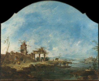 Fantastisk landskap, ca. 1765 av Francesco Guardi