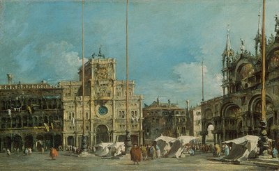 Klokketårnet på Markusplatz Klokketårnet på Markusplassen av Francesco Guardi