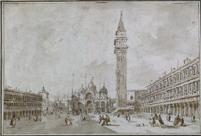 Piazza San Marco, Venezia, 1780-tallet. av Francesco Guardi