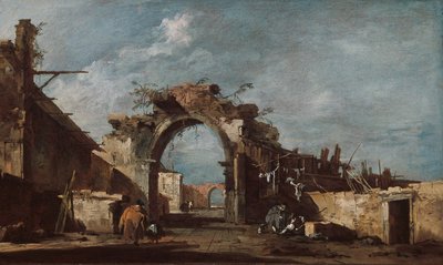 Ødelagt buegang av Francesco Guardi