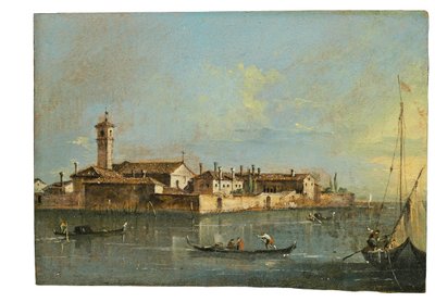 Øya Lazzaretto Vecchio, Venezia av Francesco Guardi
