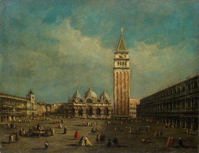 Piazza San Marco i Venezia av Francesco Guardi