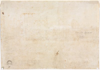 Tre skisser av buer, 1782. av Francesco Guardi