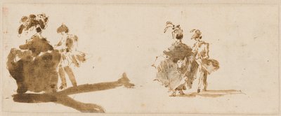 To elegante par [verso] av Francesco Guardi