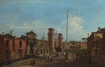 Venezia. Arsenalet, 1755-1760 av Francesco Guardi