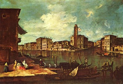 Venezia, Canal Grande med San Geremia, Palazzo Labia og inngangen til Cannaregio av Francesco Guardi