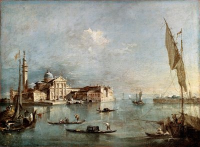 Utsikt over øya San Giorgio Maggiore, mellom 1765 og 1775. av Francesco Guardi