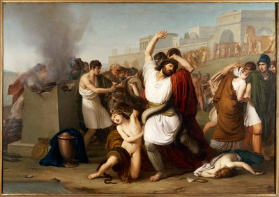 Maleri av trojansk prest Laocoon, Milano, Italia av Francesco Hayez