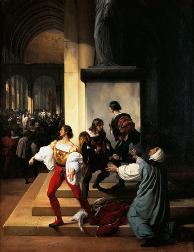 Lampugnani Conspiracy av Francesco Hayez (1791-1882), olje på lerret av Francesco Hayez