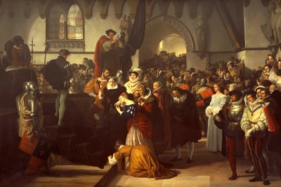 Mary Queen of Scots blir ført til stillaset av Francesco Hayez