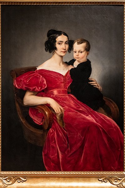 Portrett av grevinne Teresa Zumali Marisili og hennes sønn Giuseppe av Francesco Hayez