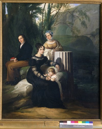 Portrett av Borri Stampa-familien av Francesco Hayez