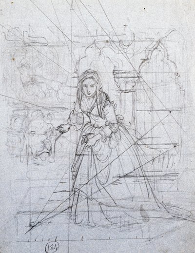 Studie for hemmelig anklage av Francesco Hayez