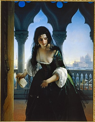 Den hemmelige oppsigelsen 1847 … (maleri på lerret) av Francesco Hayez