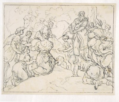 Moses slår på steinen av Francesco La Marra