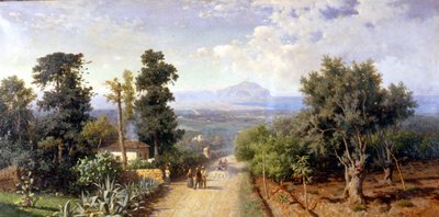 Omgivelsene til Palermo. Maleri av F. Lojacono av Francesco Lojacono