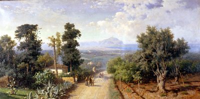 Omgivelsene til Palermo. Maleri av Francesco Lojacono (1841 - 1915) av Francesco Lojacono