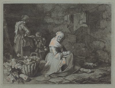 Interiør i et hus av Francesco Londonio