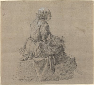 Sittende bondekvinne av Francesco Londonio