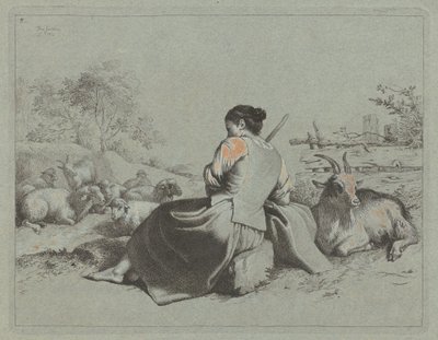 Sittende gjeterinne av Francesco Londonio