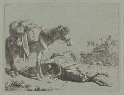 Shepherd in Repose nær en Pack Horse, ca. 1762. av Francesco Londonio