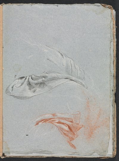 Verona Skissebok: Draperistudier side 17, 1760. av Francesco Lorenzi