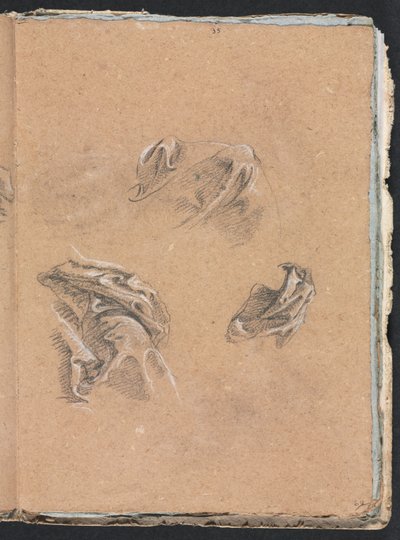 Verona Sketchbook: Draperistudier side 69, 1760. av Francesco Lorenzi