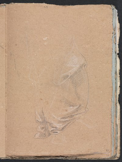 Verona Sketchbook: Draperistudie (side 57) av Francesco Lorenzi