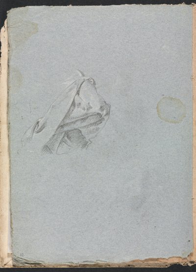 Verona Skissebok: Draperistudie side 10, 1760. av Francesco Lorenzi