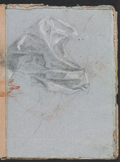 Verona Skissebok: Draperistudie side 37, 1760. av Francesco Lorenzi