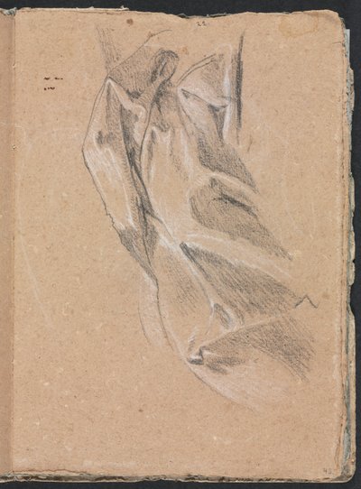 Verona Skissebok: Draperistudie side 43, 1760. av Francesco Lorenzi