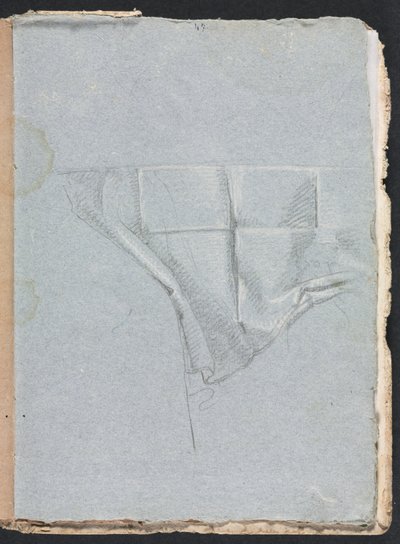 Verona Skissebok: Draperistudie side 93, 1760. av Francesco Lorenzi